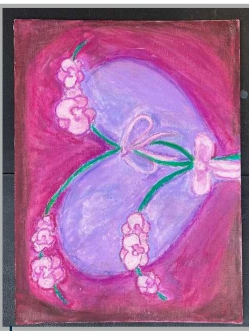 In Bloom Lavender Heart Floral Print by Miriam Murphree - Pink and Lavender
